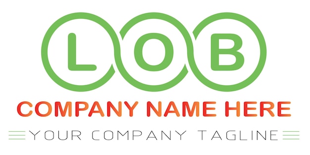 Diseño del logotipo de la letra LOB