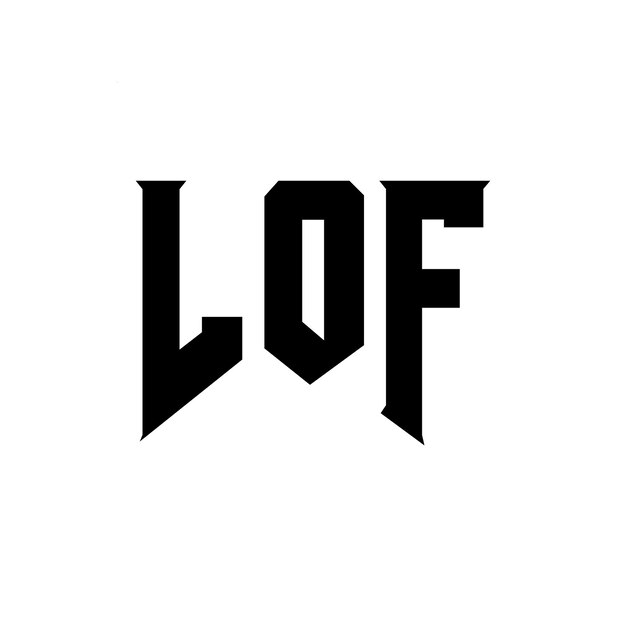 Diseño de logotipo de letra LOF para una empresa de tecnología LOF diseño de logotipo en blanco y negro combinación de colores LOF logotipo LOF vector LOF diseño LOF icono LOF alfabeto LOF tipografía diseño del logotipo