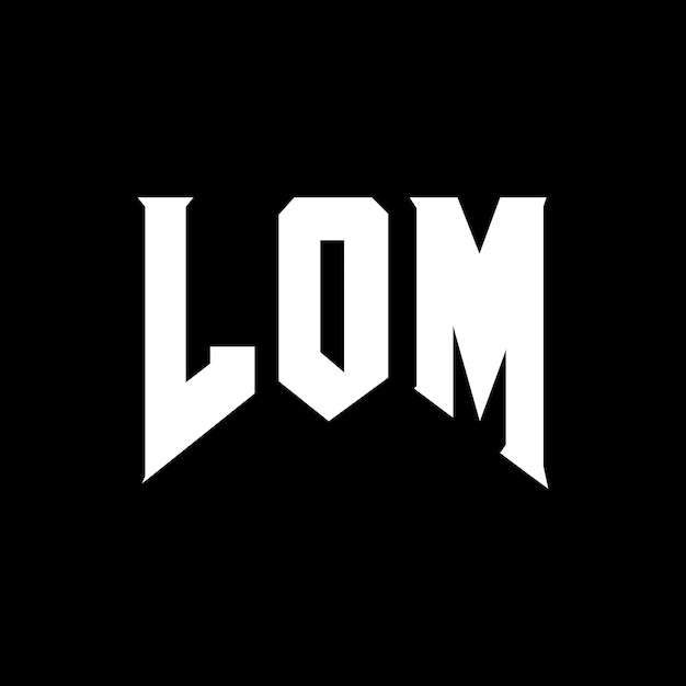 Diseño de logotipo de letra LOM para una empresa de tecnología LOM diseño de logotipo combinación de colores blanco y negro LOM logotipo LOM vector LOM diseño LOM icono LOM alfabeto LOM tipografía diseño del logotipo