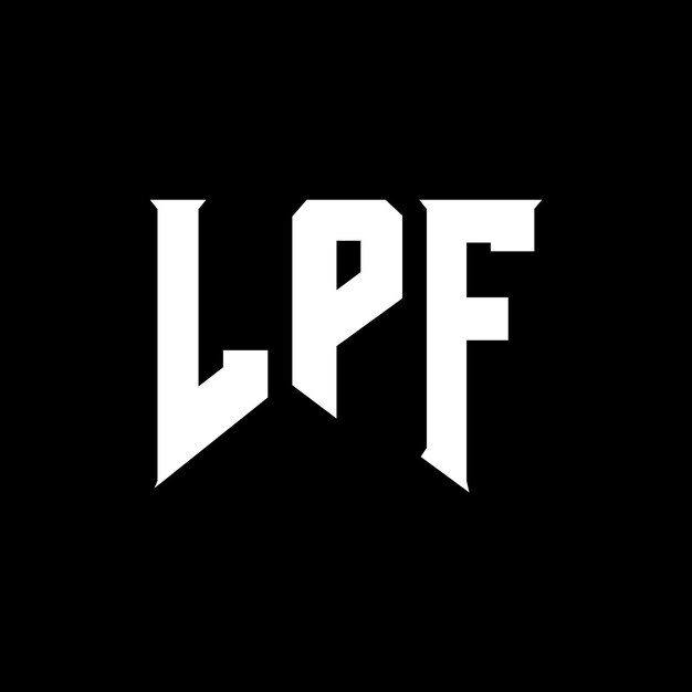 Diseño de logotipo de letra LPF para una empresa de tecnología LPF diseño de logotipo combinación de colores blanco y negro LPF logotipo LPF vector LPF diseño LPF icono LPF alfabeto LPF tipografía diseño de logotip