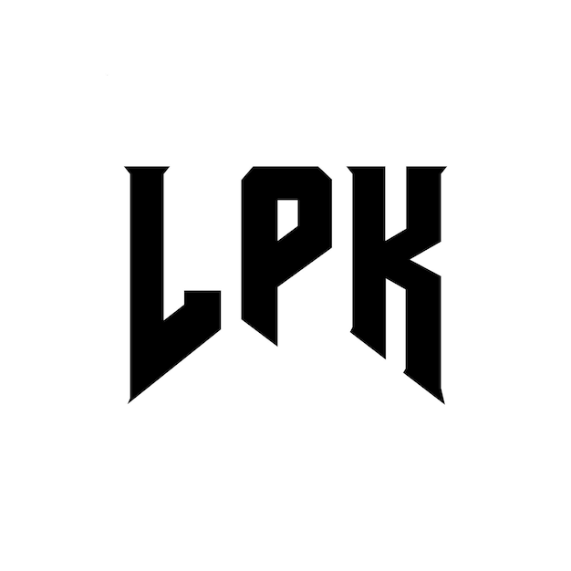 Diseño de logotipo de letra LPK para una empresa de tecnología LPK diseño de logotipo combinación de colores blanco y negro LPK logotipo LPK vector LPK diseño LPK icono LPK alfabeto LPK tipografía diseño de logotip