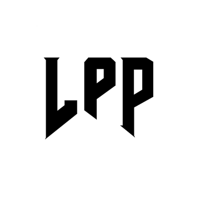 Diseño de logotipo de letra LPP para una empresa de tecnología Diseño del logotipo LPP combinación de colores blanco y negro Logotipo LPP Vector LPP Diseño del icono LPP Alfabeto LPP Tipo de logotipo Diseño