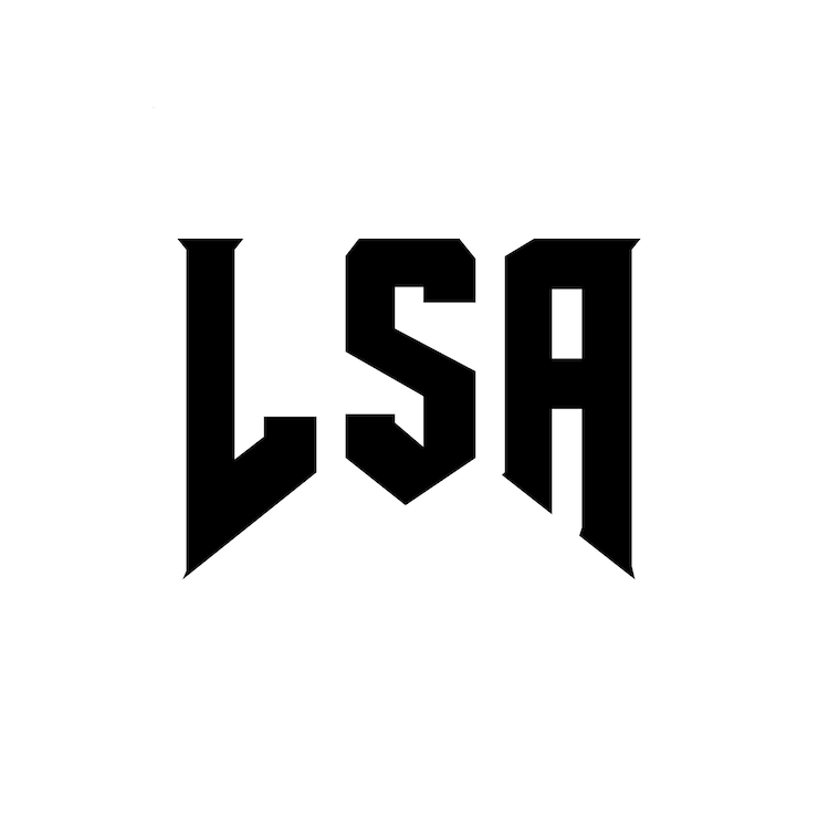 Vector diseño de logotipo de letra lsa para una empresa de tecnología diseño del logotipo lsa combinación de colores blanco y negro logotipo lsa vector lsa diseño del icono lsa alfabeto lsa tipografía diseño del logotipo
