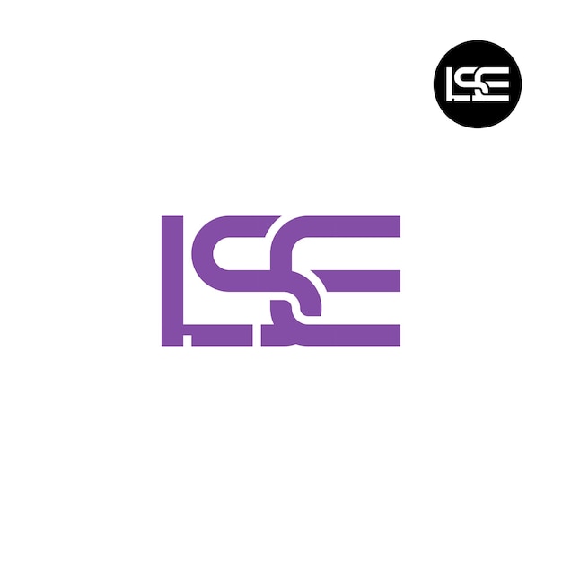 Diseño del logotipo de la letra LSE Monogram