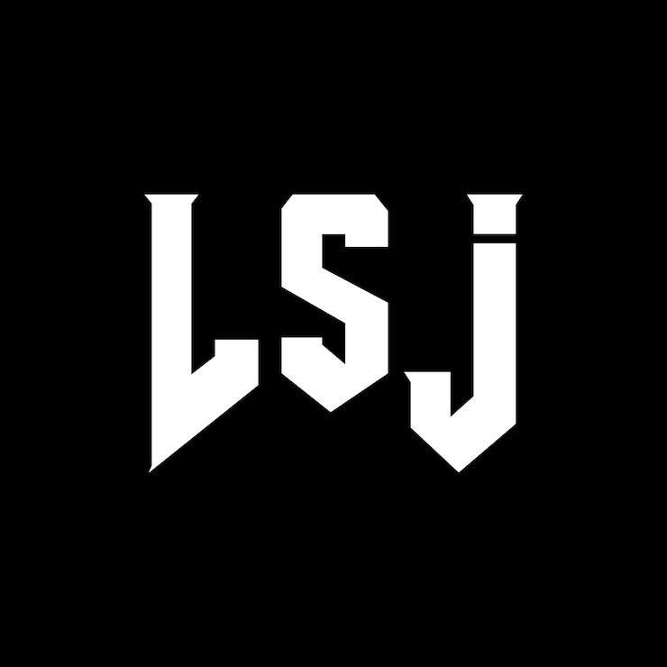 Vector diseño de logotipo de letra lsj para la compañía de tecnología lsj diseño de logotipo combinación de colores blanco y negro lsj logotipo lsj vector lsj diseño lsj icono lsj alfabeto lsj tipografía diseño de logotip
