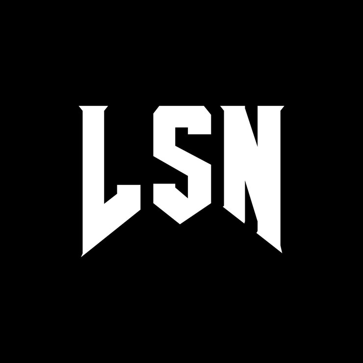 Vector diseño de logotipo de letra lsn para la compañía de tecnología lsn diseño de logotipo combinación de colores blanco y negro lsn logotipo lsn vector lsn diseño lsn icono lsn alfabeto lsn tipografía diseño de logotip