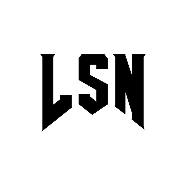 Diseño de logotipo de letra LSN para la compañía de tecnología LSN diseño de logotipo combinación de colores blanco y negro LSN logotipo LSN vector LSN diseño LSN icono LSN alfabeto LSN tipografía diseño de logotip