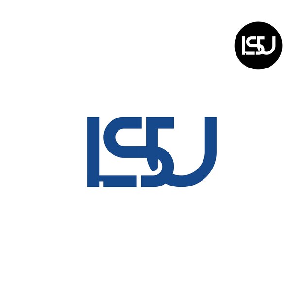 Diseño del logotipo de la letra LSU Monogram