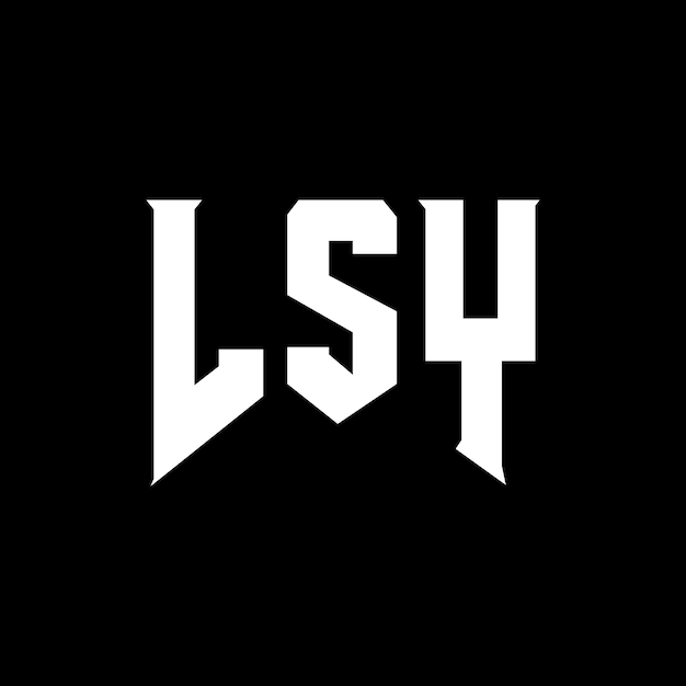 Diseño de logotipo de letra LSY para la compañía de tecnología LSY diseño de logotipo combinación de colores blanco y negro LSY logotipo LSY vector LSY diseño LSY icono LSY alfabeto LSY tipografía diseño de logotip