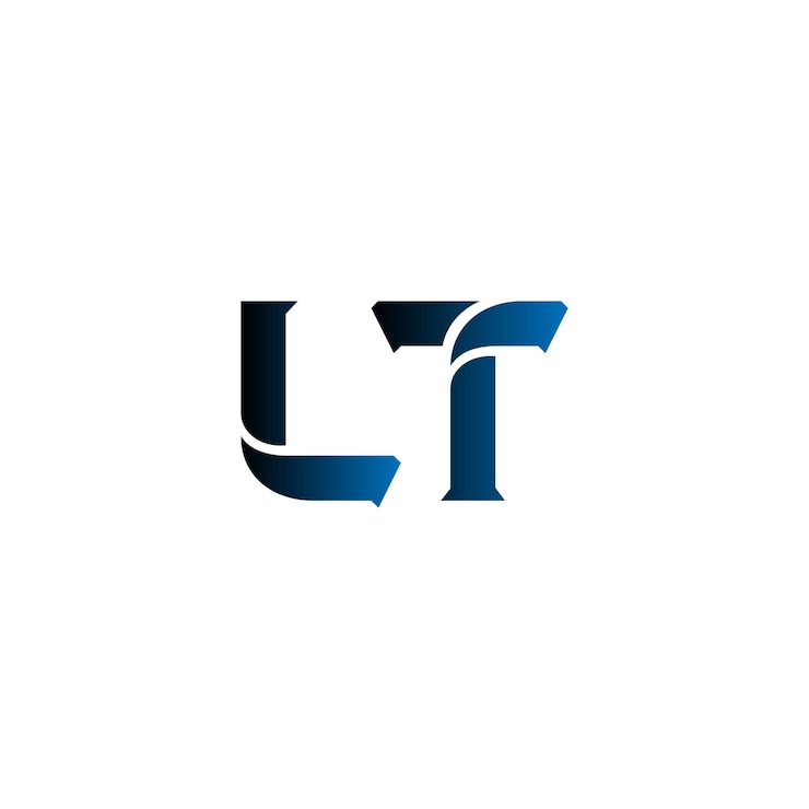 Diseño del logotipo de la letra lt