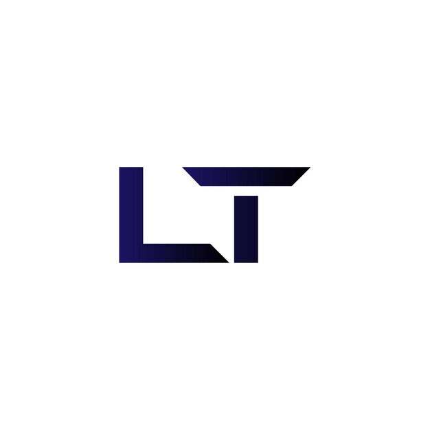 Diseño del logotipo de la letra lt