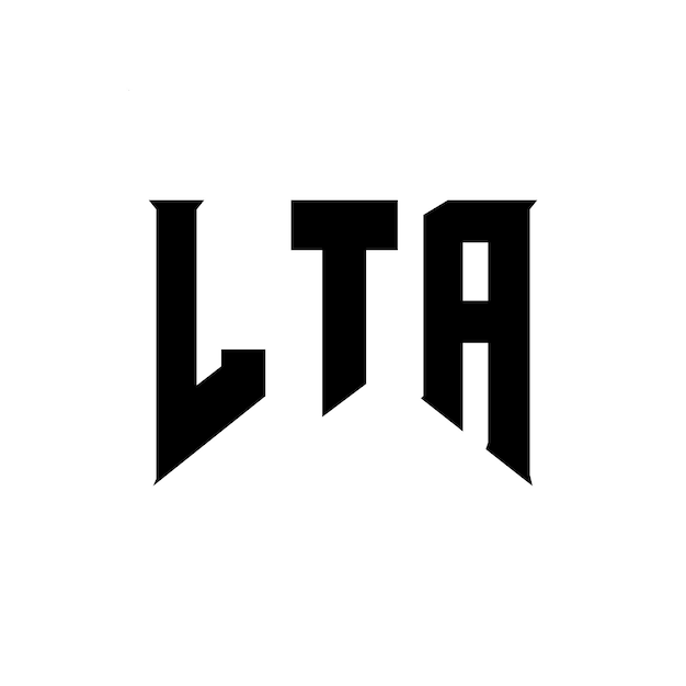Diseño de logotipo de letra LTA para una empresa de tecnología Diseño del logotipo LTA combinación de colores blanco y negro Logotipo LTA vector LTA diseño Icono LTA alfabeto LTA tipografía Diseño del Logotipo