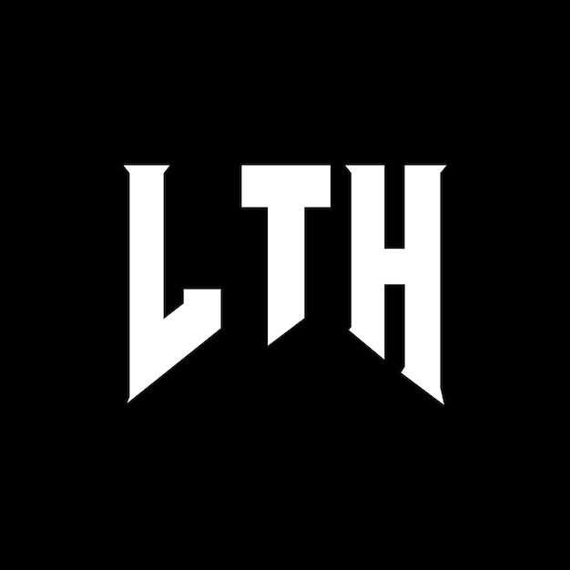 Diseño de logotipo de letra LTH para la compañía de tecnología LTH diseño de logotipo combinación de colores blanco y negro LTH logotipo LTH vector LTH diseño LTH icono LTH alfabeto LTH tipografía diseño de logotip