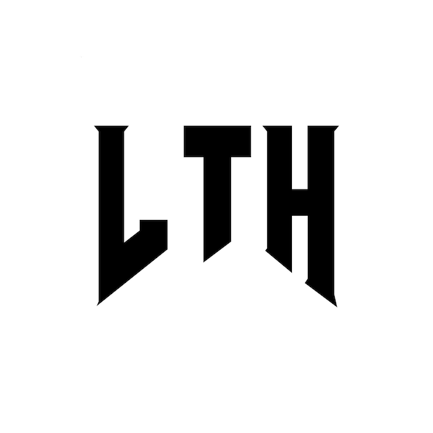Diseño de logotipo de letra LTH para la compañía de tecnología LTH diseño de logotipo combinación de colores blanco y negro LTH logotipo LTH vector LTH diseño LTH icono LTH alfabeto LTH tipografía diseño de logotip