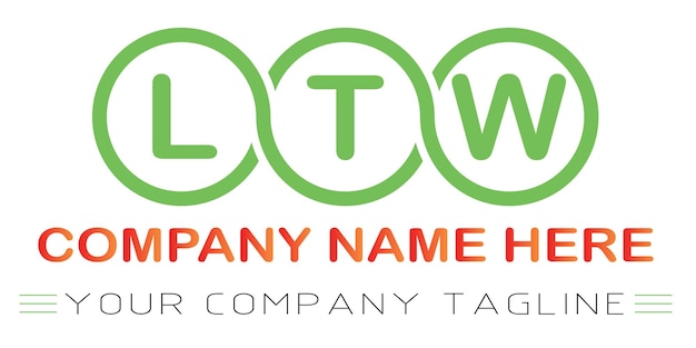 Diseño de logotipo de letra LTW