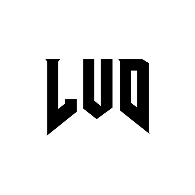 Diseño de logotipo de letra LUD para una empresa de tecnología Diseño del logotipo LUD combinación de colores blanco y negro Logotipo LUD Vector LUD Diseño del icono LUD Alfabeto LUD Tipografía diseño del logotipo
