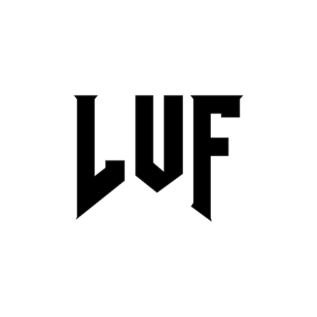 Diseño de logotipo de letra LUF para una empresa de tecnología Diseño de Logotipo LUF combinación de colores blanco y negro LUF logotipo LUF vector LUF diseño LUF icono LUF alfabeto LUF tipografía diseño de logotipo