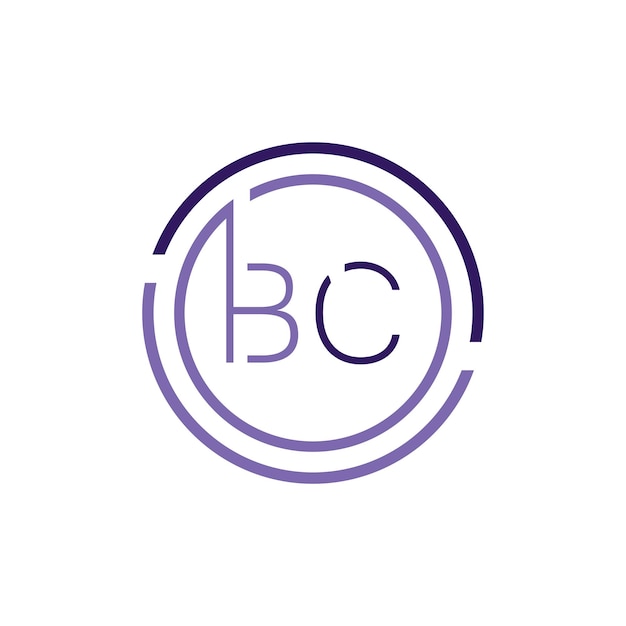 Diseño del logotipo de la letra de lujo BCTemplate vectorial de diseño del logotipode la letra premium real BCT