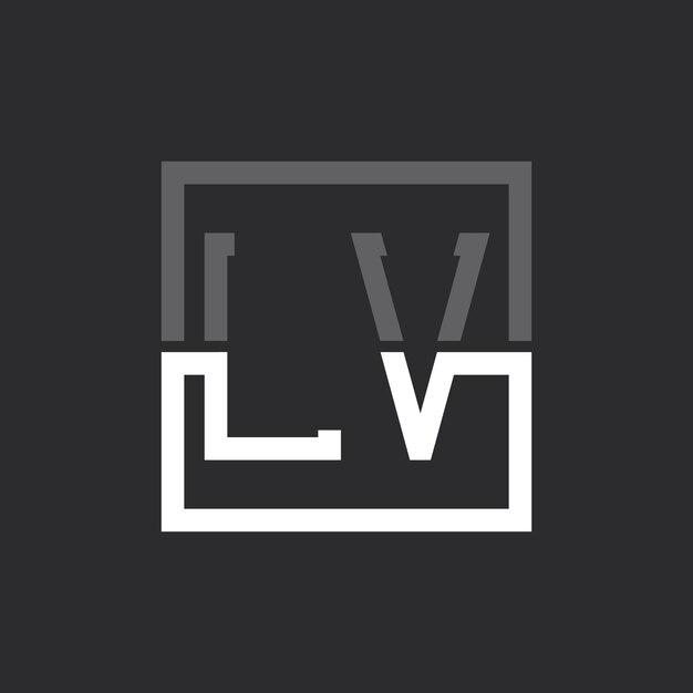 Diseño de logotipo de letra LV creativo minimalista moderno Monograma de logotipo LV para cualquier negocio