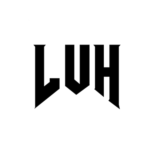 Diseño de logotipo de letra LVH para la compañía de tecnología LVH diseño de logotipo combinación de colores blanco y negro LVH logotipo LVH vector LVH diseño LVH icono LVH alfabeto LVH tipografía diseño de logotip
