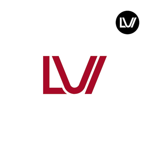 Diseño del logotipo de la letra LVI monograma