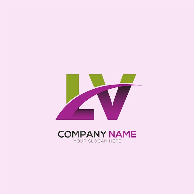 Diseño del logotipo de la letra LVL con un corte creativo Diseño creativo del logotipo