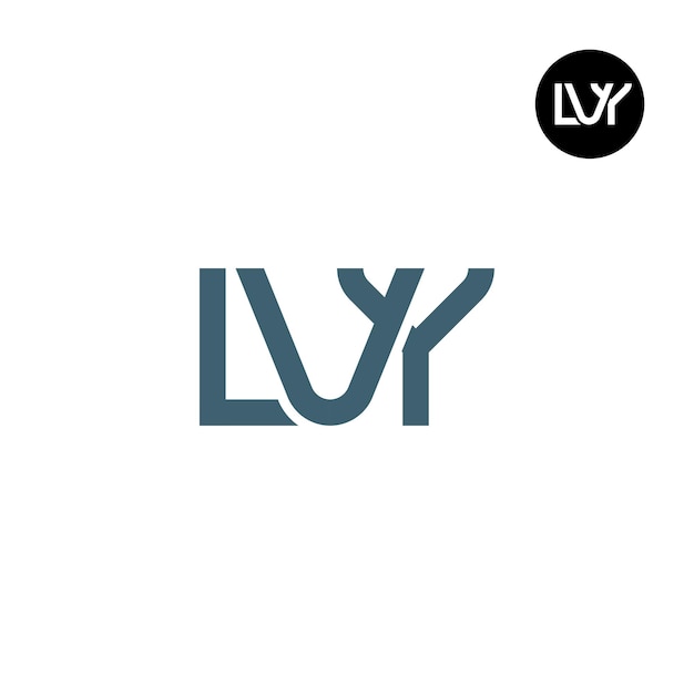 Diseño del logotipo de la letra LVY Monogram