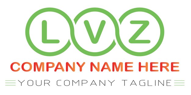 Diseño de logotipo de letra LVZ