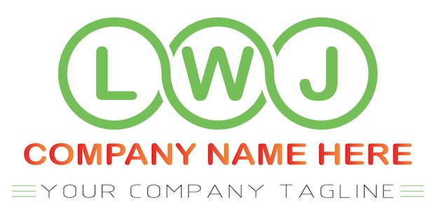 Vector diseño de logotipo de letra lwj