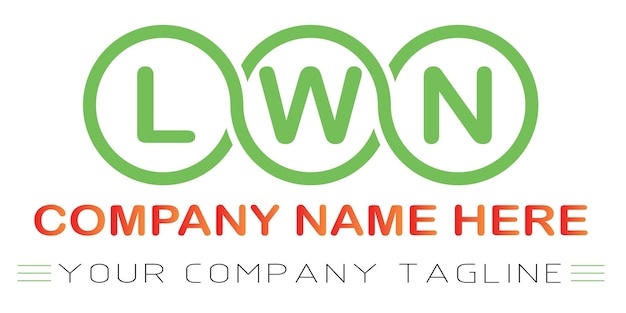Diseño de logotipo letra LWN
