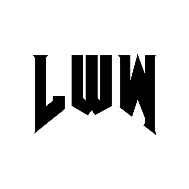Diseño de logotipo de letra LWW para una empresa de tecnología Diseño del logotipo LWW combinación de colores blanco y negro Logotipo LWW vector LWW diseño Icono LWW alfabeto LWW tipografía diseño del logotipo