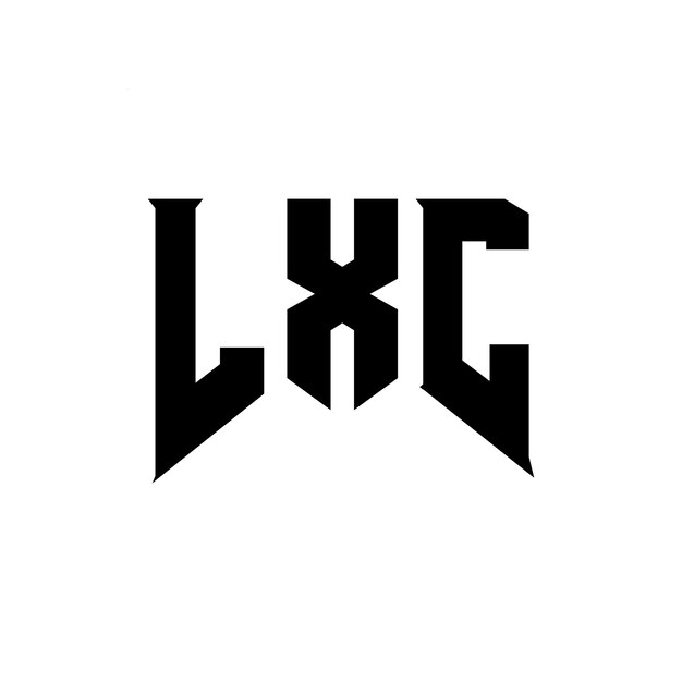 Diseño de logotipo de letra LXC para una empresa de tecnología Diseño del logotipo LXC combinación de colores blanco y negro LXC logotipo Vector LXC diseño LXC icono LXC alfabeto LXC tipografía diseño del logotipo