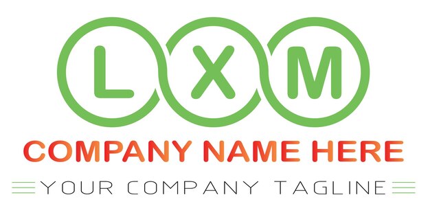Diseño de logotipo de letra LXM