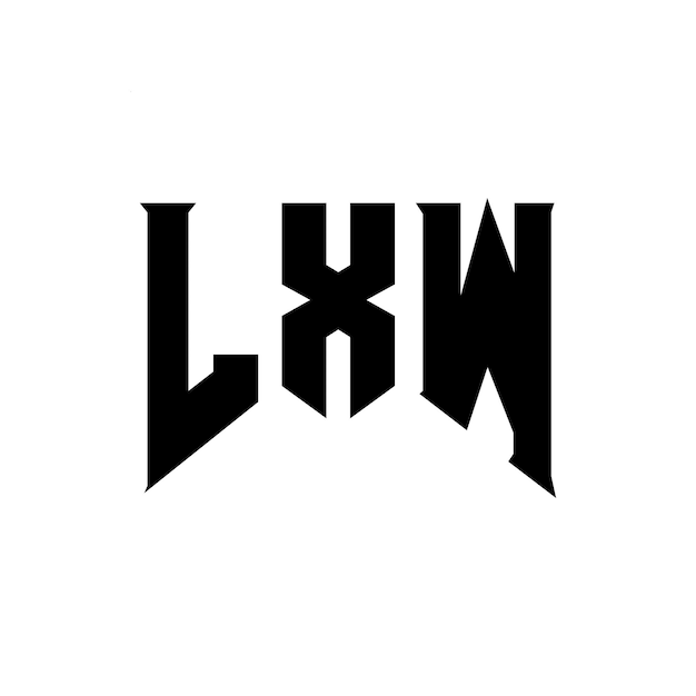 Diseño de logotipo de letra LXW para una empresa de tecnología Diseño del logotipo LXW combinación de colores blanco y negro LXW logotipo Vector LXW diseño LXW icono LXW alfabeto LXW tipografía diseño del logotipo