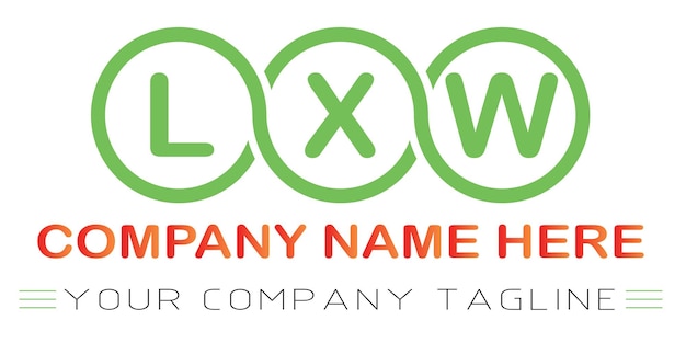Diseño de logotipo de letra LXW