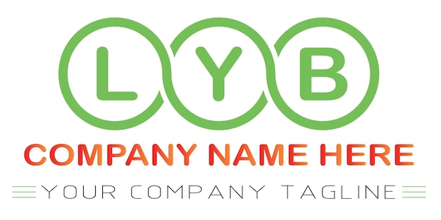 Diseño de logotipo de letra LYB