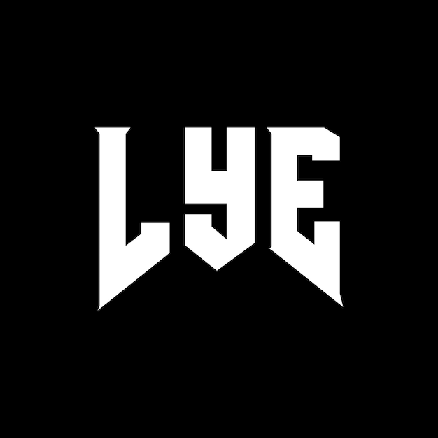 Diseño de logotipo de letra LYE para una empresa de tecnología LYE diseño de logotipo combinación de colores blanco y negro LYE logotipo LYE vector LYE diseño LYE icono LYE alfabeto LYE tipografía diseño del logotipo