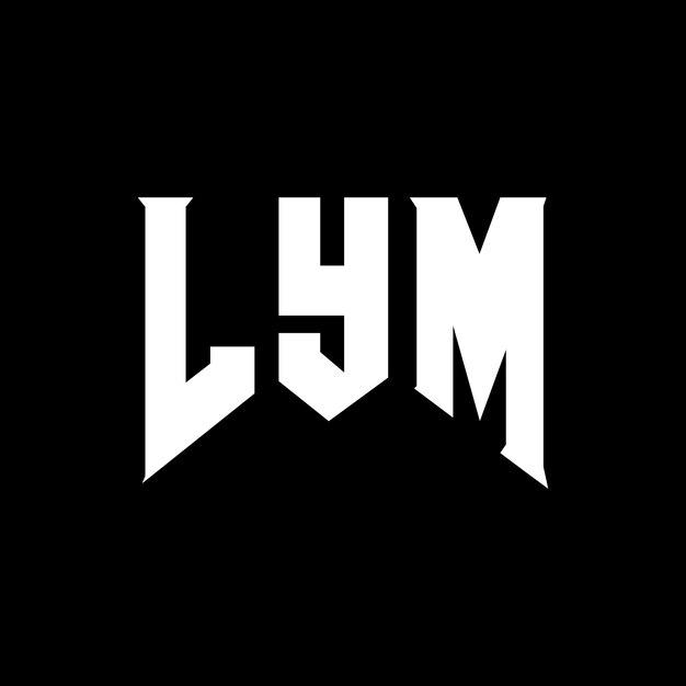 Diseño de logotipo de letra LYM para una empresa de tecnología Diseño del logotipo LYM combinación de colores blanco y negro LYM logotipo Vector LYM diseño LYM icono LYM alfabeto LYM tipografía diseño del logotipo