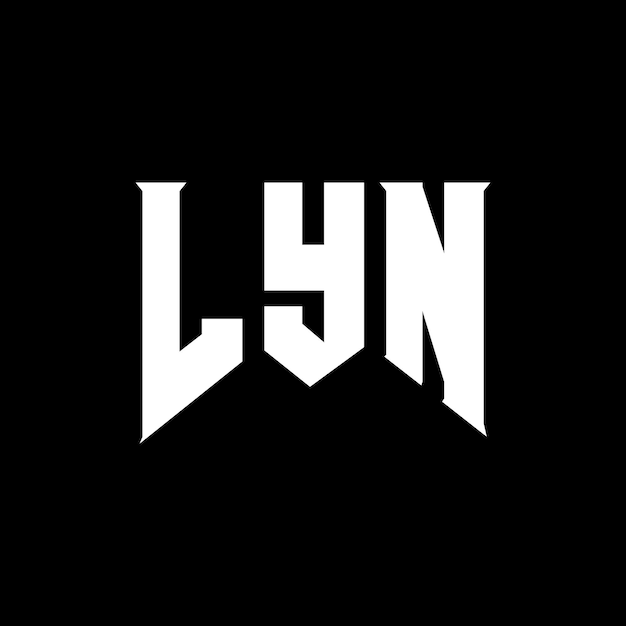 Diseño de logotipo de letra LYN para una empresa de tecnología Diseño del logotipo LYN combinación de colores blanco y negro LYN logotipo Vector LYN diseño LYN icono LYN alfabeto LYN tipografía diseño del logotipo