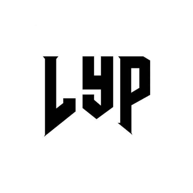 Diseño de logotipo de letra LYP para una empresa de tecnología Diseño del logotipo LYP combinación de colores blanco y negro Logotipo LYP Vector LYP Diseño del icono LYP Alfabeto LYP Tipografía diseño del logotipo