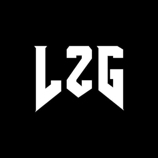 Diseño de logotipo de letra LZG para una empresa de tecnología Diseño de Logotipo LZG combinación de colores blanco y negro LZG logotipo Vector LZG diseño LZG icono LZG alfabeto LZG tipografía diseño de logotipo