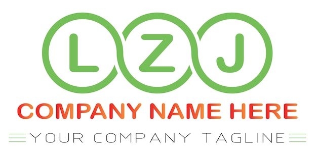 Diseño de logotipo de letra LZJ