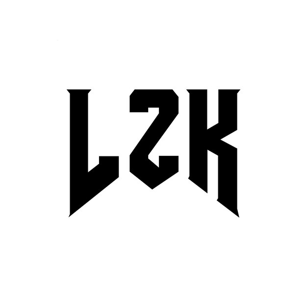 Diseño de logotipo de letra LZK para una empresa de tecnología Diseño de Logotipo LZK combinación de colores blanco y negro LZK logotipo Vector LZK diseño Icono LZK alfabeto LZK tipografía diseño de logotipo