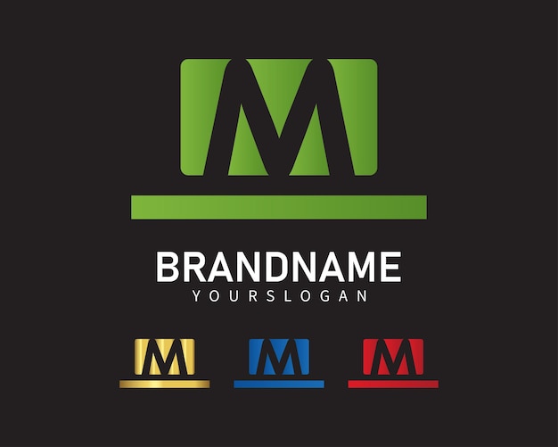 diseño de logotipo de letra m comercial vectorial