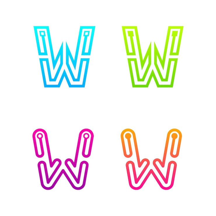 Vector diseño del logotipo de la letra m con conexión de tres líneas y puntos para la empresa de tecnología y negocios digitales