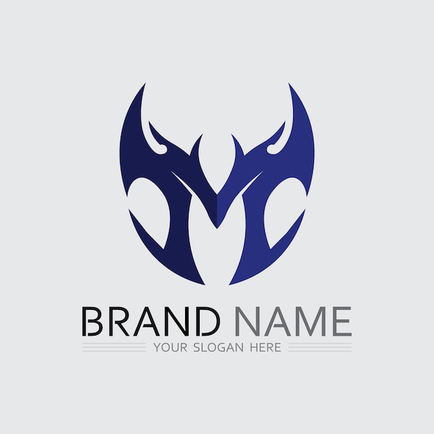El diseño del logotipo de la letra M es un signo de icono de identidad vectorial