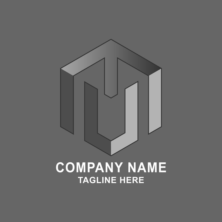 Diseño del logotipo de la letra M I J L Polygon