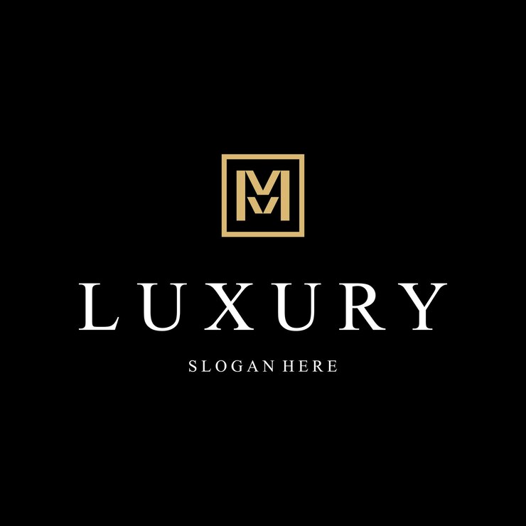 Diseño de logotipo de letra M de lujo