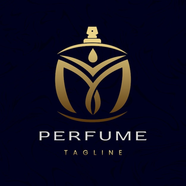 Diseño del logotipo de la letra m perfume elegant luxury scent logotipo inicial