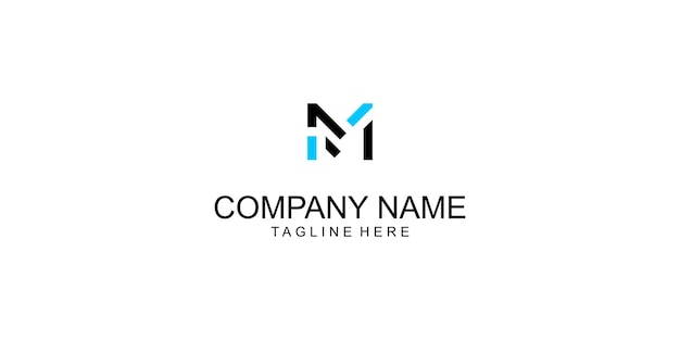 Diseño de logotipo de la letra M simple con vector premium de estilo moderno